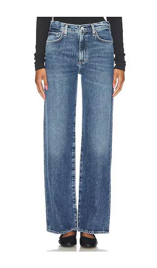 AGOLDE Harper Mid Rise Relaxed Straight Jeans in Blue. - size 27 | Revolve Clothing (Global)
