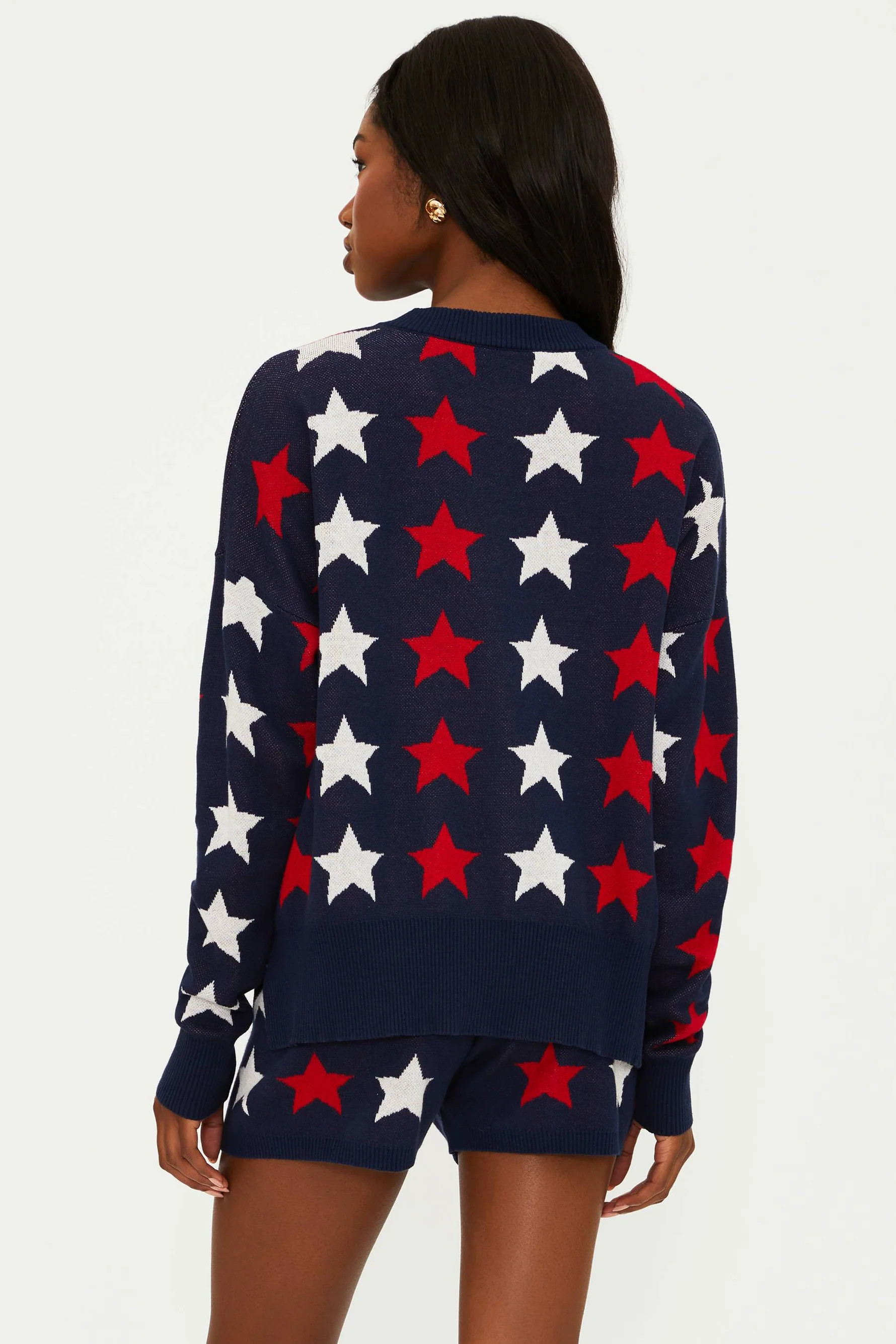 Callie Sweater Americana Stars | Red White Blue Sweater | Beach Riot | Beach Riot