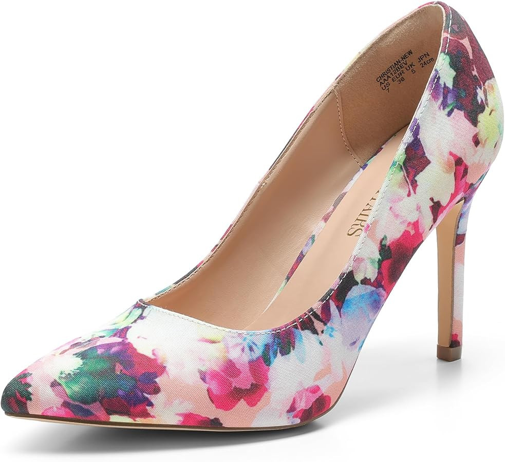 DREAM PAIRS Women's Closed Toe High Heels Dress Pointed Toe Wedding Pump Shoes | Amazon (US)