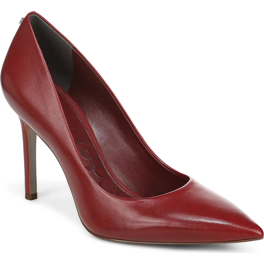 Sam Edelman Hazel Pointed Toe Pump in Deep Scarlet at Nordstrom, Size 6 | Nordstrom