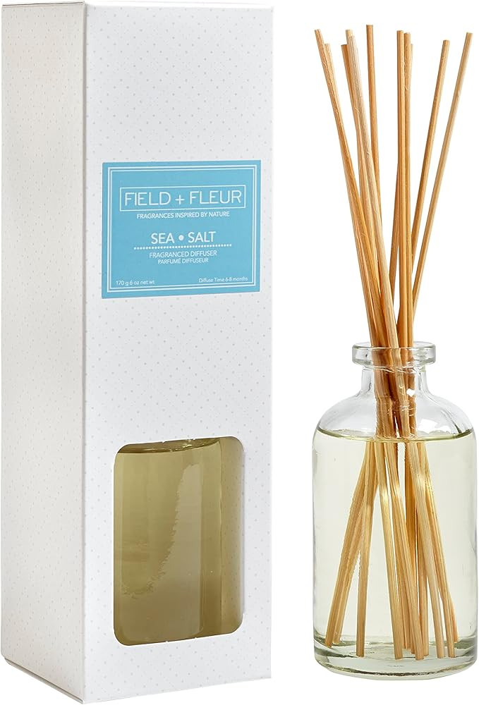 Field + Fleur by Hillhouse Naturals Reed Diffuser - Scented Reed Diffuser Set with 12 Sticks, Hom... | Amazon (US)