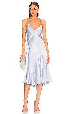 Michael Costello x REVOLVE Jolene Midi Dress in Baby Blue from Revolve.com | Revolve Clothing (Global)