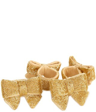 Southern Living Holiday Gold Beaded Bow Napkin Rings, Set of 4 | Dillard's | Dillard's