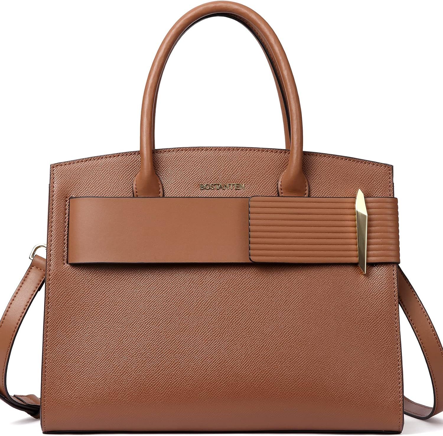 BOSTANTEN Women Handbags Leather Ladies Shoulder Bags Designer Top Handle Work Travel Satchel Tot... | Amazon (US)
