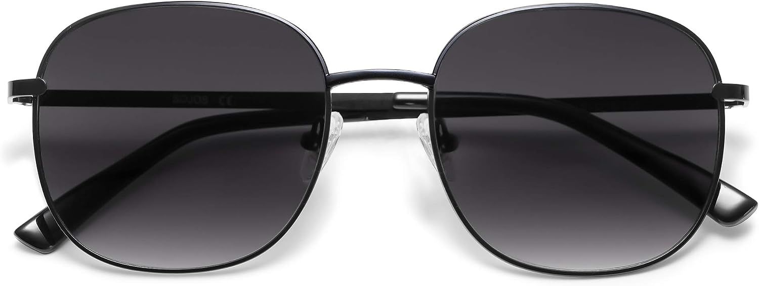 SOJOS Classic Women Sunglasses Flat Mirrored Lenses Spring Hinge AURORA SJ1137 | Amazon (US)