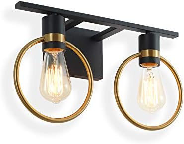BRIVOLART Bathroom Vanity Light Fixture 2-Light E26 Mirror Front Vanity Lighting Iron Wall Sconce... | Amazon (US)