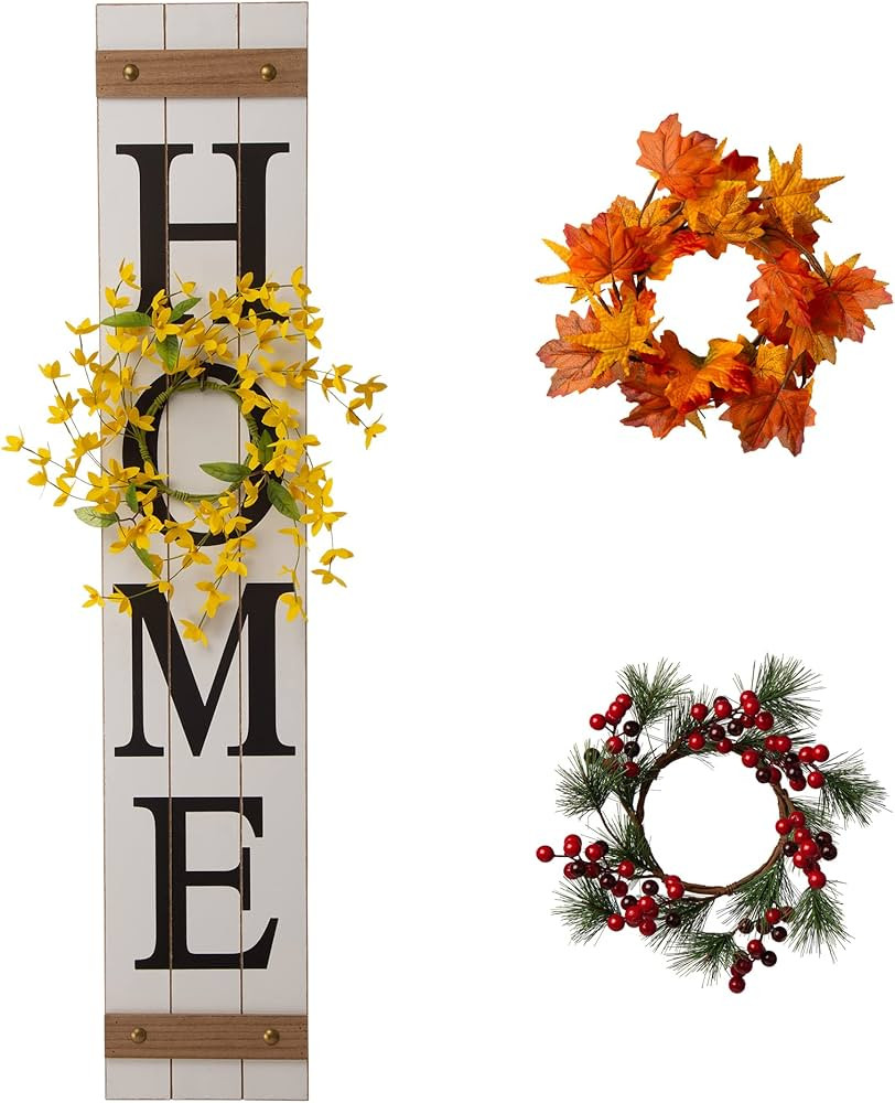 Glitzhome Welcome Porch Sign Wood Vertical for Front Door, Farmhouse Standing Wooden Home Sign, H... | Amazon (US)