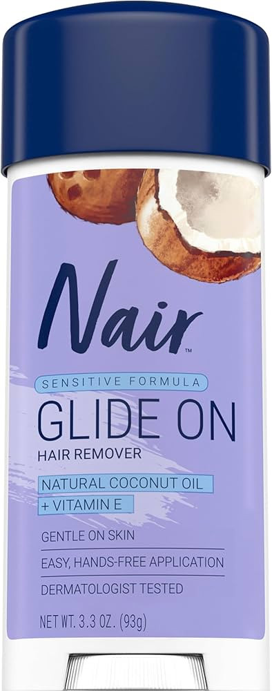 Nair Sensitive Formula Glide On, Hands-Free Applicator Hair Removal Cream with Coconut Oil and Vi... | Amazon (US)