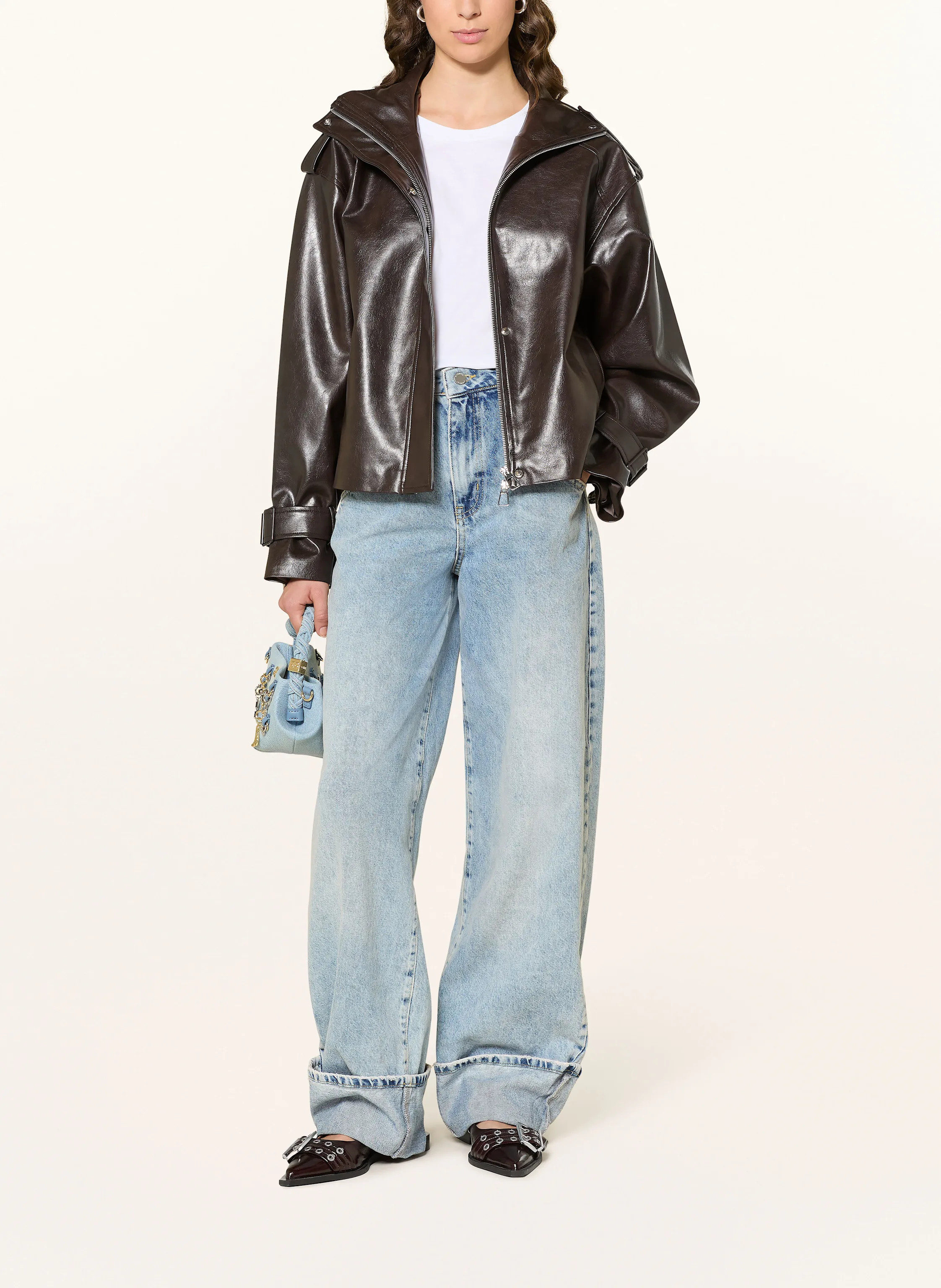 MRS & HUGS Jacke in Lederoptik in dunkelbraun | Breuninger (DACH)