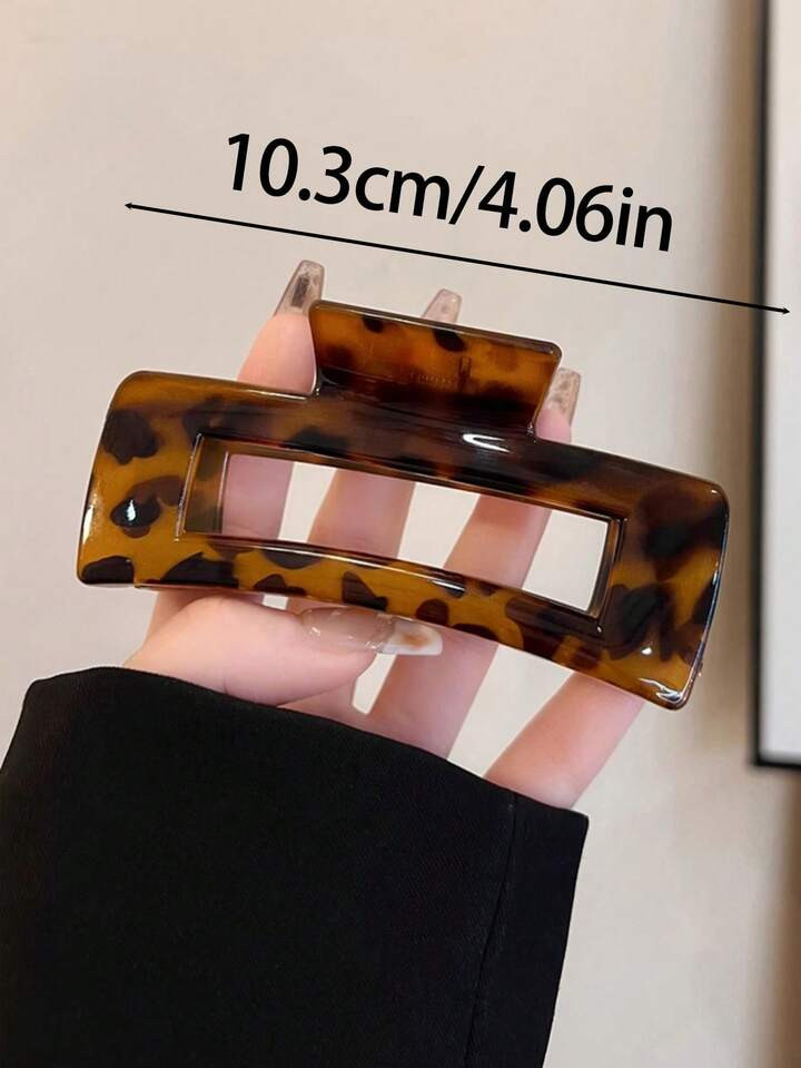 1 Stück Frauen 10,3 cm quadratische schildpattähnliche Bernsteinmuster große leichte Kunststof... | SHEIN