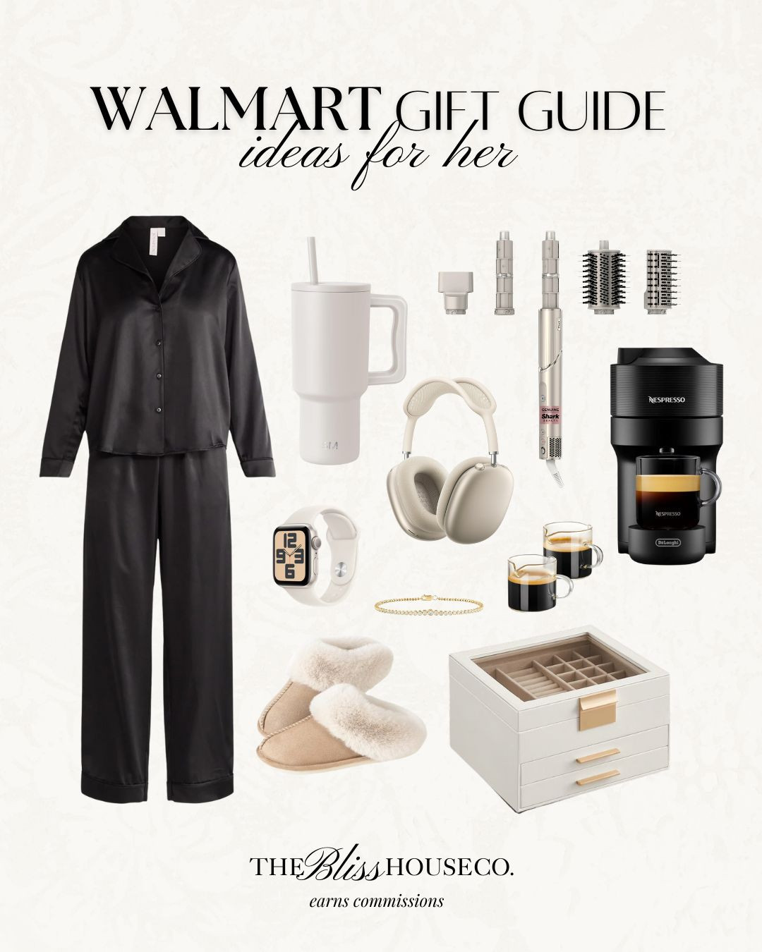 Walmart gift ideas for her 🎁 Holiday gifting, Christmas gifts, mother, sister, wife, friend, coworker, comfy pajamas, tech, espresso, hair tool, jewelry box, look for less, gift ideas for her, Walmart finds. 

 #LTKHoliday #LTKSeasonal #LTKFindsUnder50