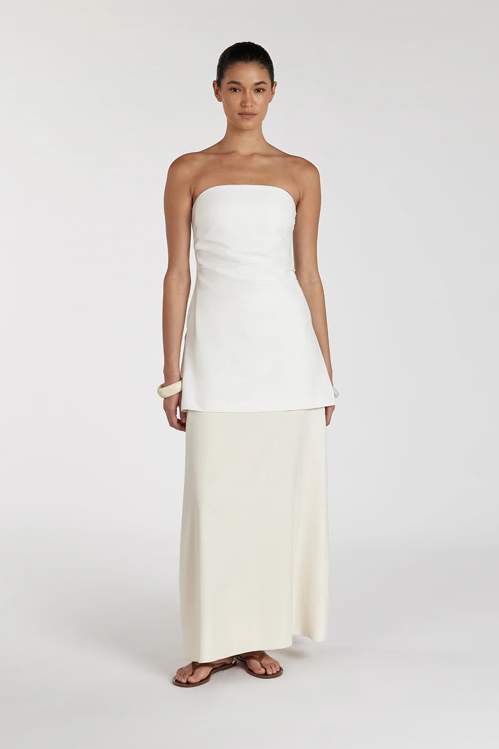 BRAX CREAM MIDI SKIRT | DISSH