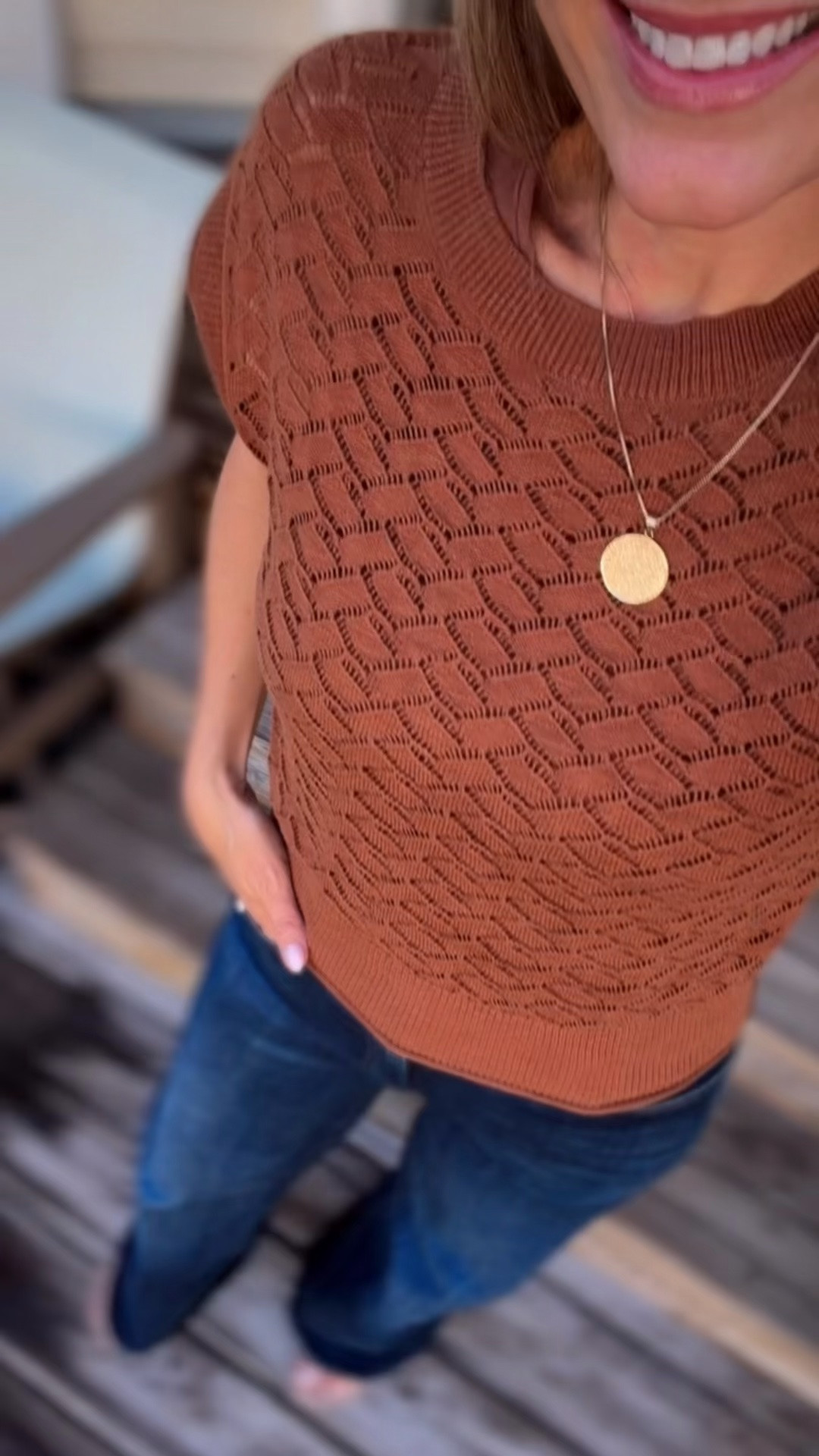 Target fall top 🌟🤎 wearing small but wish I got medium

#LTKgrwm #LTKdayinmylife #LTKOver40