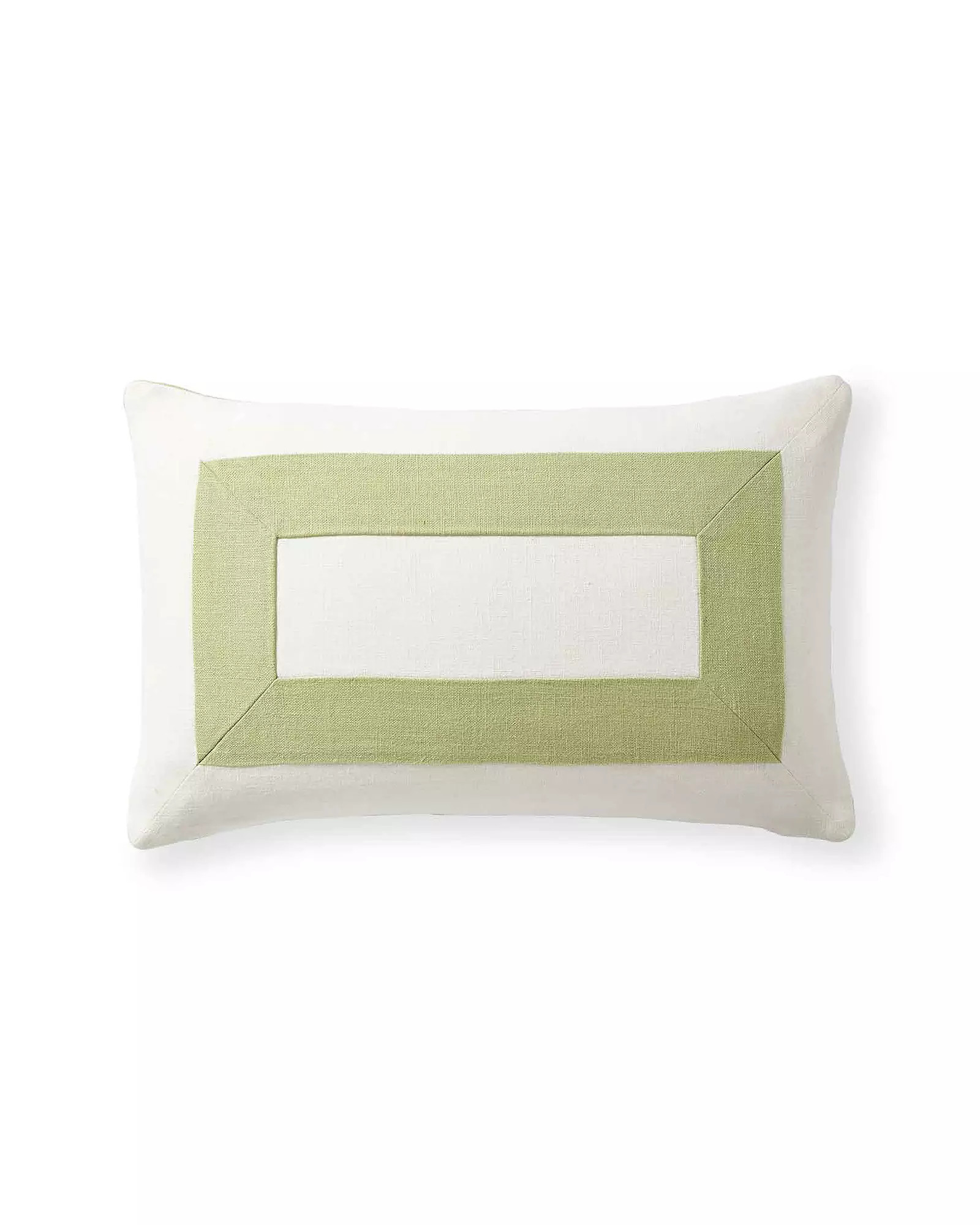 Border Frame Linen Pillow Cover | Serena and Lily