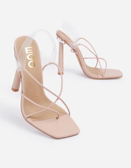 Ego x Molly-Mae Comethru strappy sandals in beige | ASOS (Global)