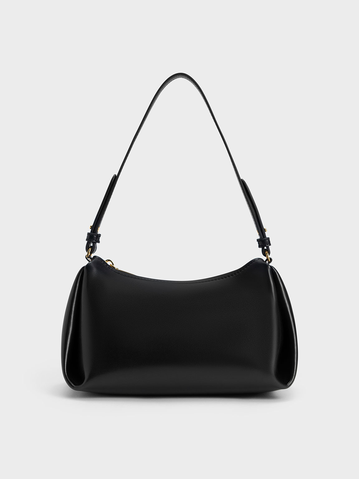 Black Nezu Chain Handle Hobo Bag | CHARLES & KEITH UK | Charles & Keith UK