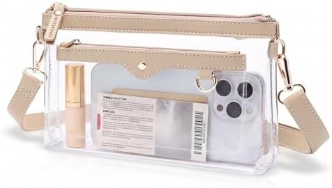 Small Clear Bag for Stadium Events, Stadium Approved Clear Purse for Women, | Amazon (US)