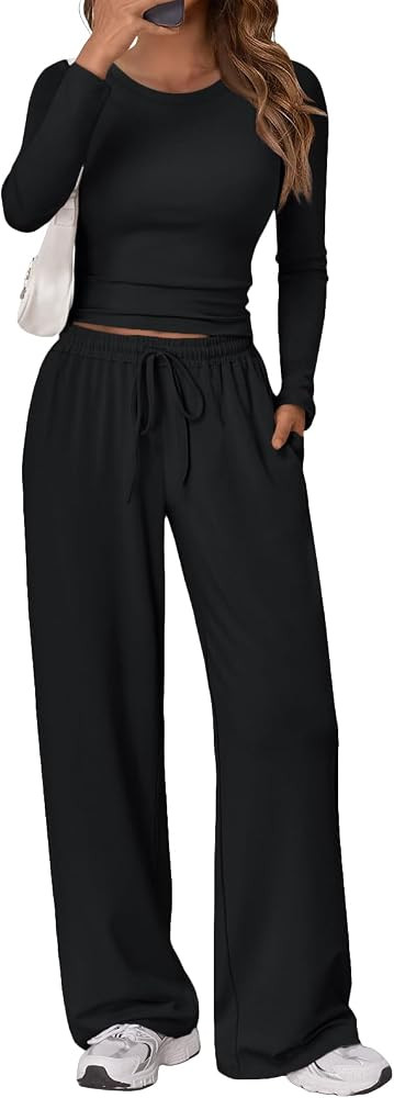 Trendy Queen Women's 2 Piece 2026 Fall Fashion Lounge Set with Pockets | Amazon (US)