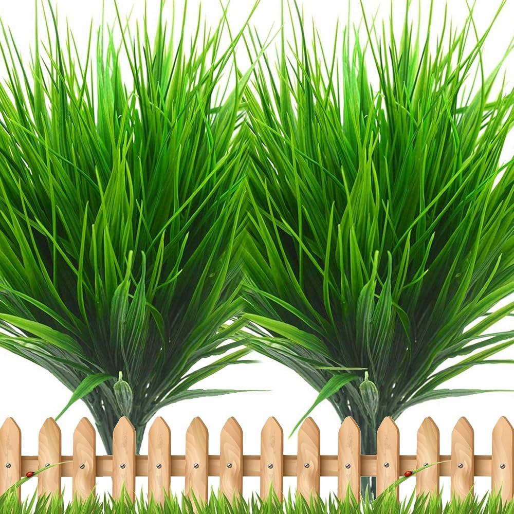 Artificial Wheat Grass Fake Outdoor Plants - 20 Bundles Artificial Greenery UV Resistant Bundles ... | Amazon (US)