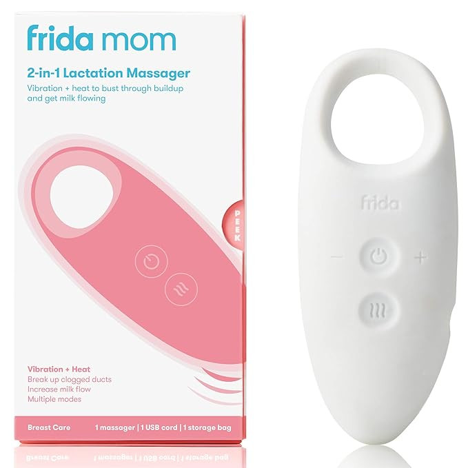 Frida Mom 2-in-1 Lactation Massager - Multiple Modes of Heat + Vibration for Clogged Milk Ducts, ... | Amazon (US)