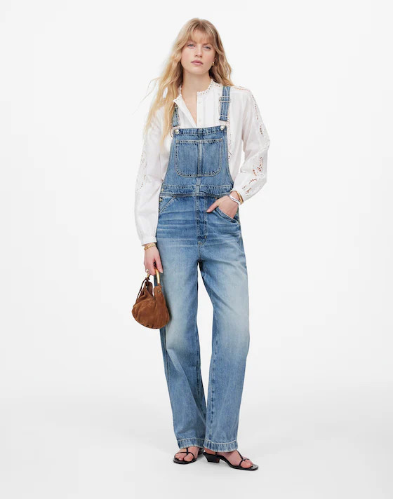 Denim Relaxed Carpenter Overalls in Lewisberg Wash | Madewell