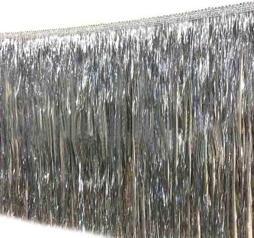 MIPPER 10 Yards 4 Inch Wide Metallic Fringe Trim DIY Latin Dance Dress Clothing Accessories Xmas ... | Amazon (US)