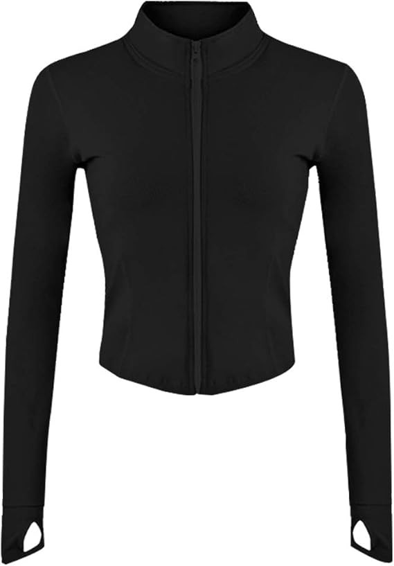 Gihuo Women's Workout Jacket Lightweight Zip Up Athletic Cropped Running Jacket | Amazon (US)