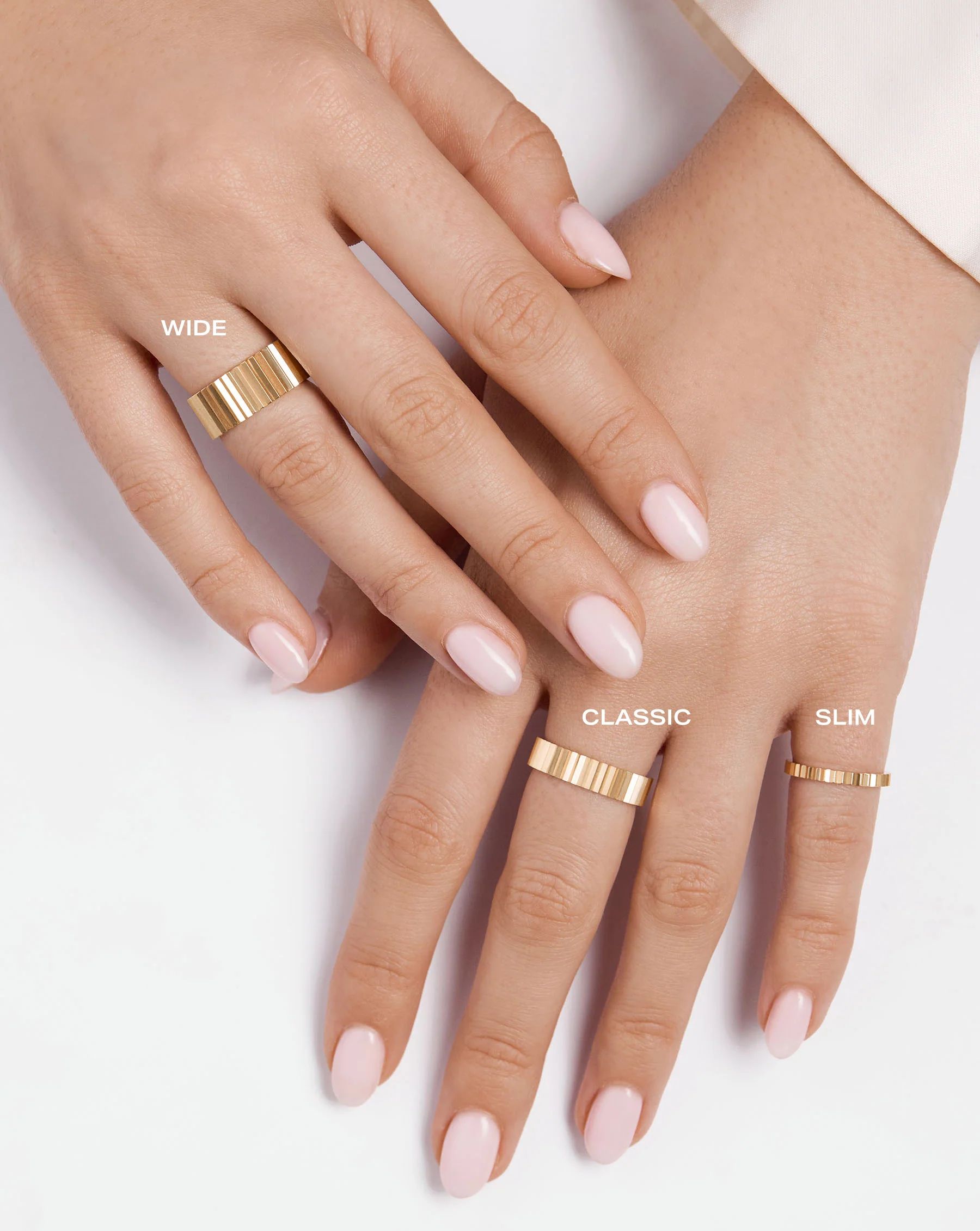 Fluted Gold Stackable Ring | Ring Concierge