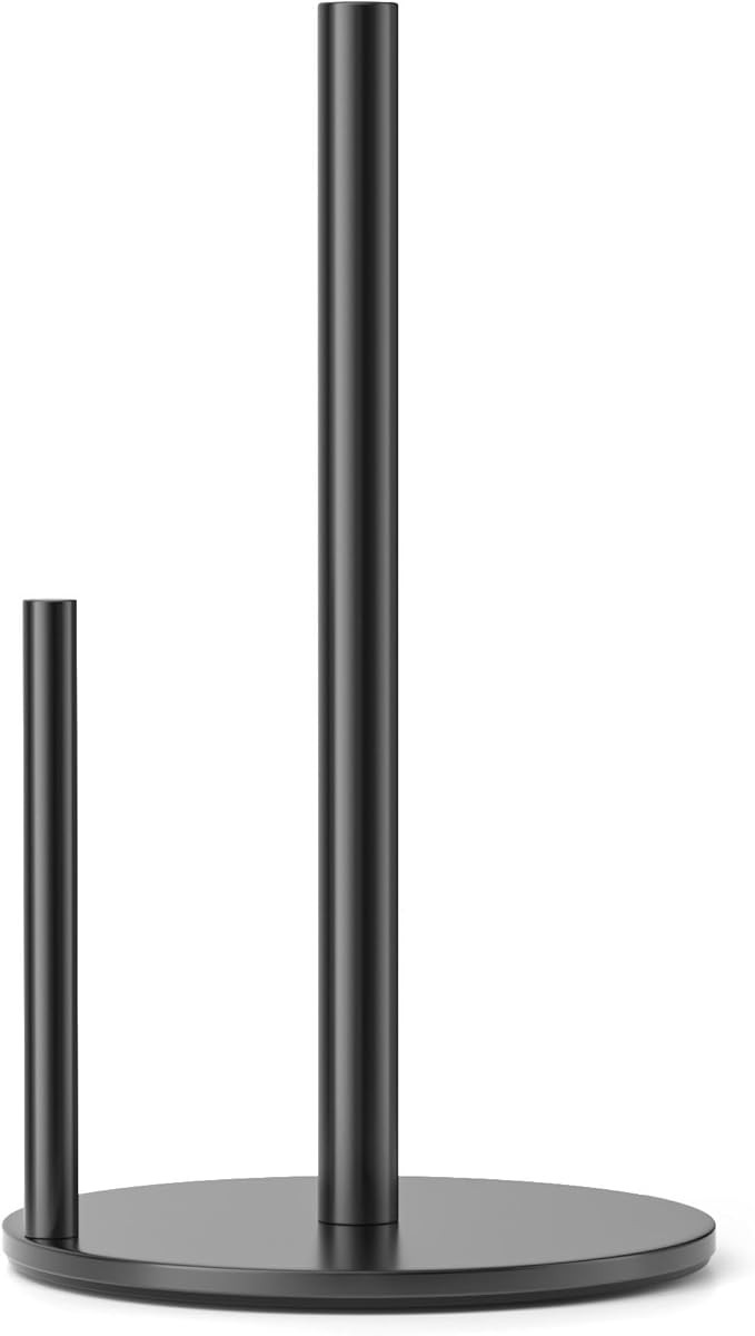 Paper Towel Holder Black, Premium Stainless Steel Kitchen Roll Dispenser, Countertop Roll Organiz... | Amazon (US)