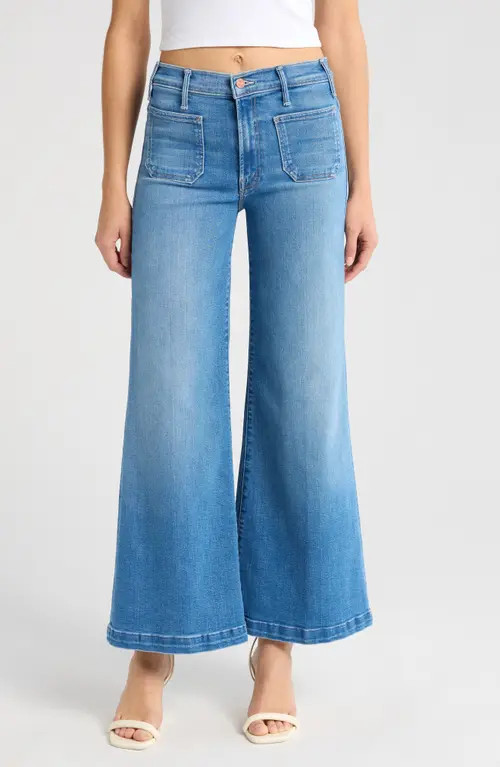 MOTHER Lil' Hustler Roller Patch Pocket Sneak Wide Leg Jeans in Piece By Piece at Nordstrom, Size 34P | Nordstrom