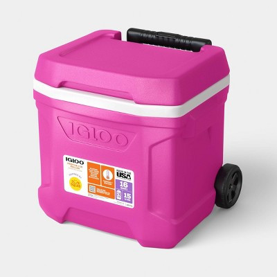 Sun Squad 24 Cans/16qt Rolling Cooler - Pink Fizz | Target