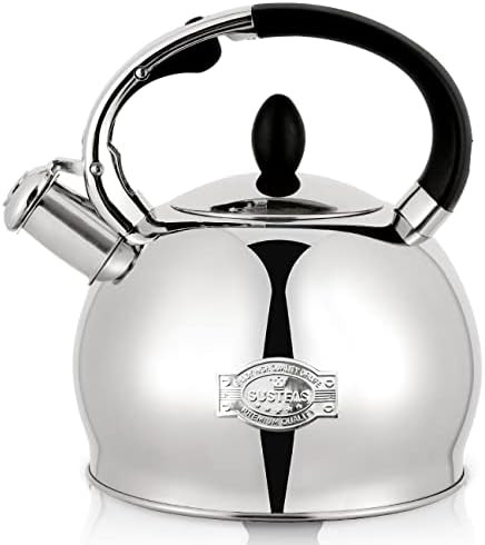 SUSTEAS Stove Top Whistling Tea Kettle - Food Grade Stainless Steel Teakettle Teapot with Cool To... | Amazon (US)