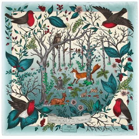 Robin Silk Scarf
        Teal Pure Silk | Aspinal of London