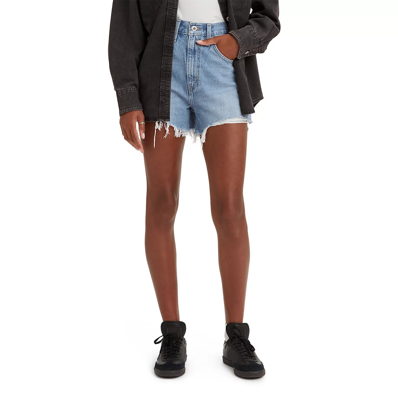 Women's Levi's Silvertab High-Rise Mom Jean Shorts, Size: 24(US 00)Medium, Light Blue | Kohl's