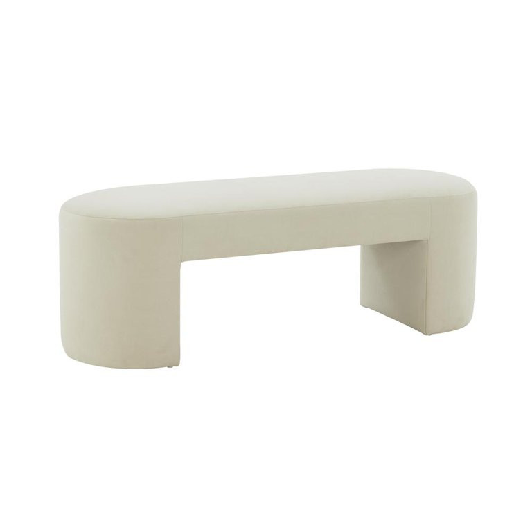 TOV Furniture Elena Cream Velvet Bench | Walmart (US)