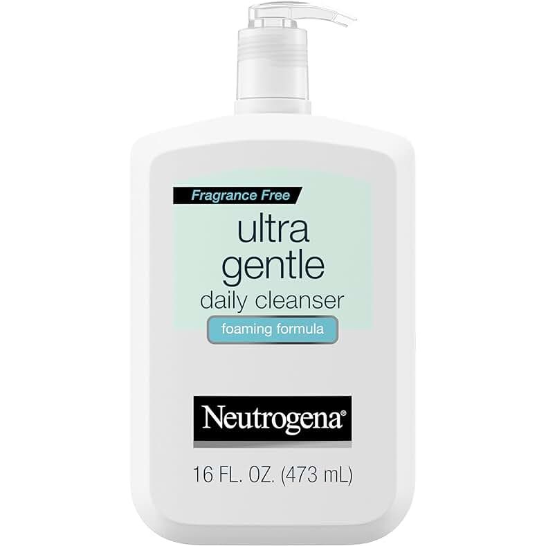Neutrogena Fragrance Free Ultra Gentle Foaming Daily Cleanser, Hydrating Face Wash for Sensitive Skin, Rem… | Amazon (US)