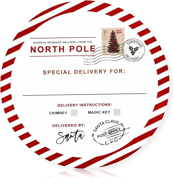 500 Pcs North Pole Christmas Stickers from Santa for Gifts 2 Inch Self Adhesive Christmas Gift Ta... | Amazon (US)