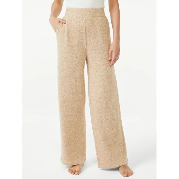 Joyspun Women's and Women's Plus Chenille Wide Leg Pajama Pants, Sizes up to 3X - Walmart.com | Walmart (US)