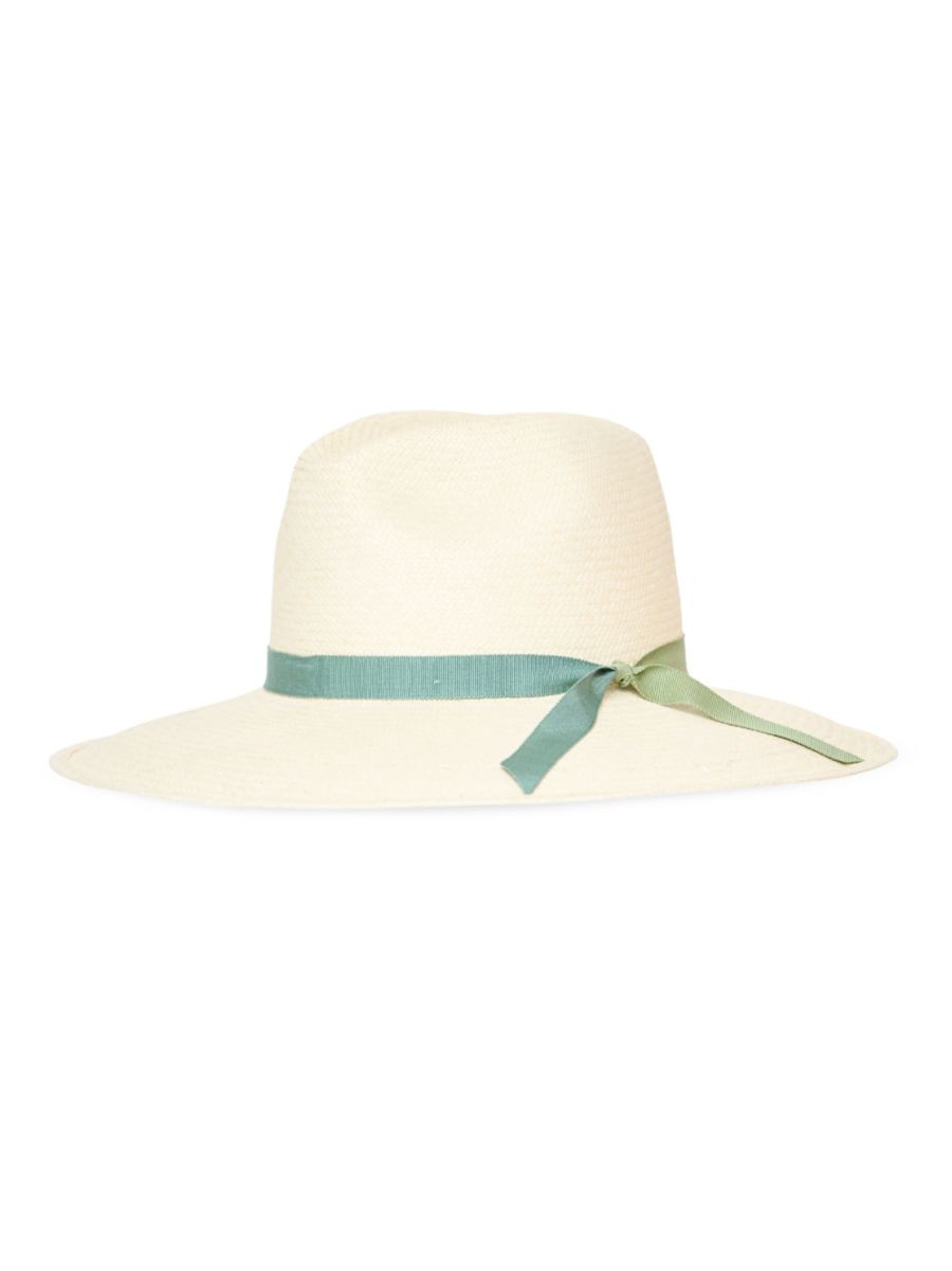 Cordelia Ribbon-Trimmed Straw Fedora | Saks Fifth Avenue