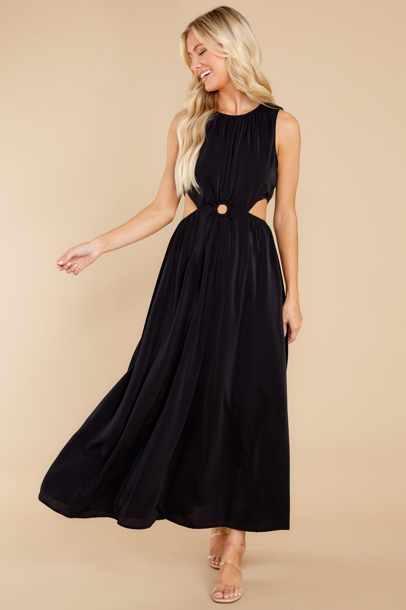 Wander With Me Black Maxi Dress | Red Dress 