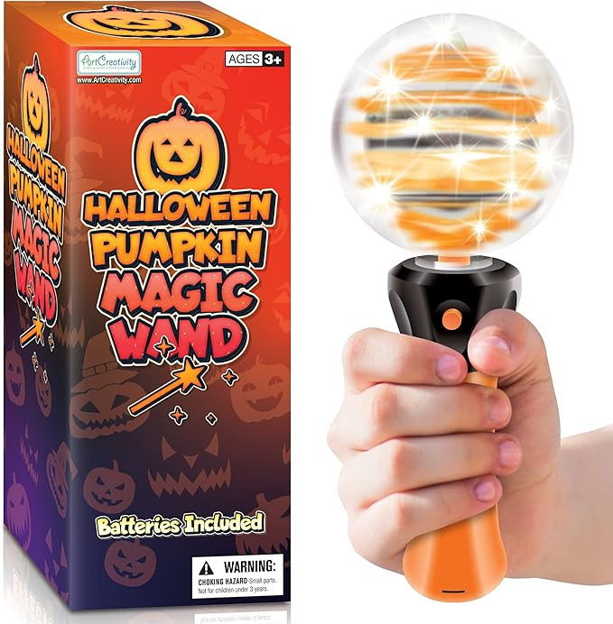 ArtCreativity Light Up Halloween Toys for Kids, Pumpkin Magic Wand, Light Up Toys for Kids with L... | Amazon (US)