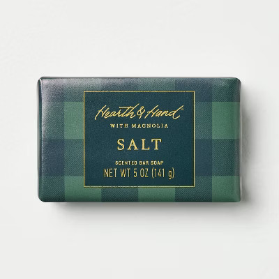 Salt Scented Bar Soap Green Gingham 5oz - Hearth & Hand™ with Magnolia | Target