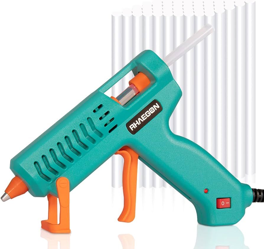 RHAEGON 60W Mini Craft Glue Gun Fine Tip High Temp Hot Glue Gun Kit with 50pcs Glue Sticks(7mmx13... | Amazon (US)