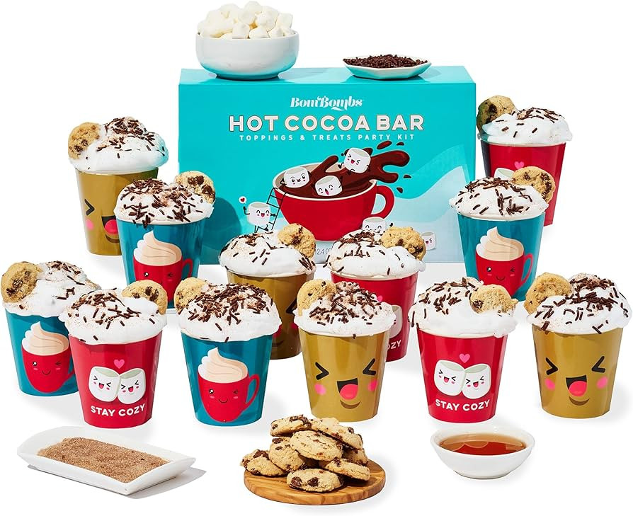 BomBombs, Mini Hot Cocoa Bar, Includes 12 Mini Servings of Gourmet Hot Chocolate Mix in 4 Fun Fla... | Amazon (US)