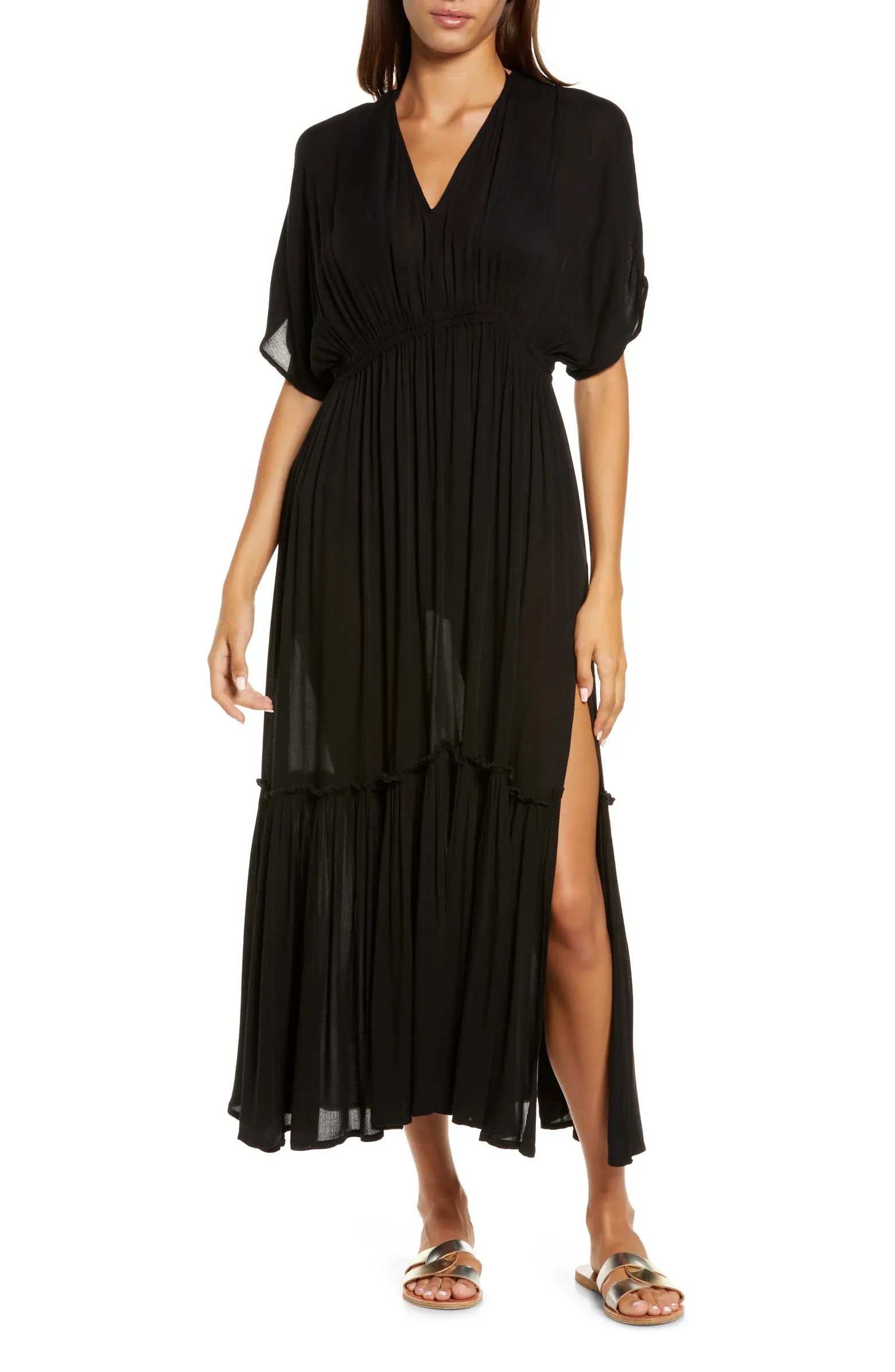 Elan Short Sleeve Cover-Up Maxi Dress | Nordstrom | Nordstrom