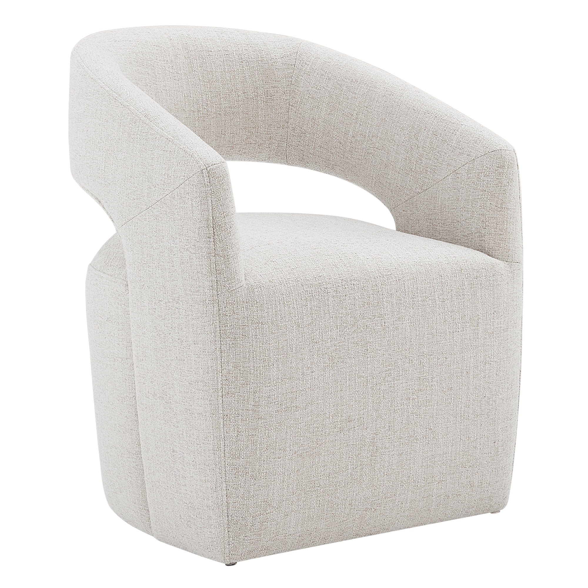 CHITA Modern Dining Chair with Caster Wheels & Open Back, Upholstered Dining Room Chairs, Perform... | Walmart (US)