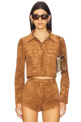 Amanda Uprichard x REVOLVE Lucas Suede Jacket in Tan from Revolve.com | Revolve Clothing (Global)