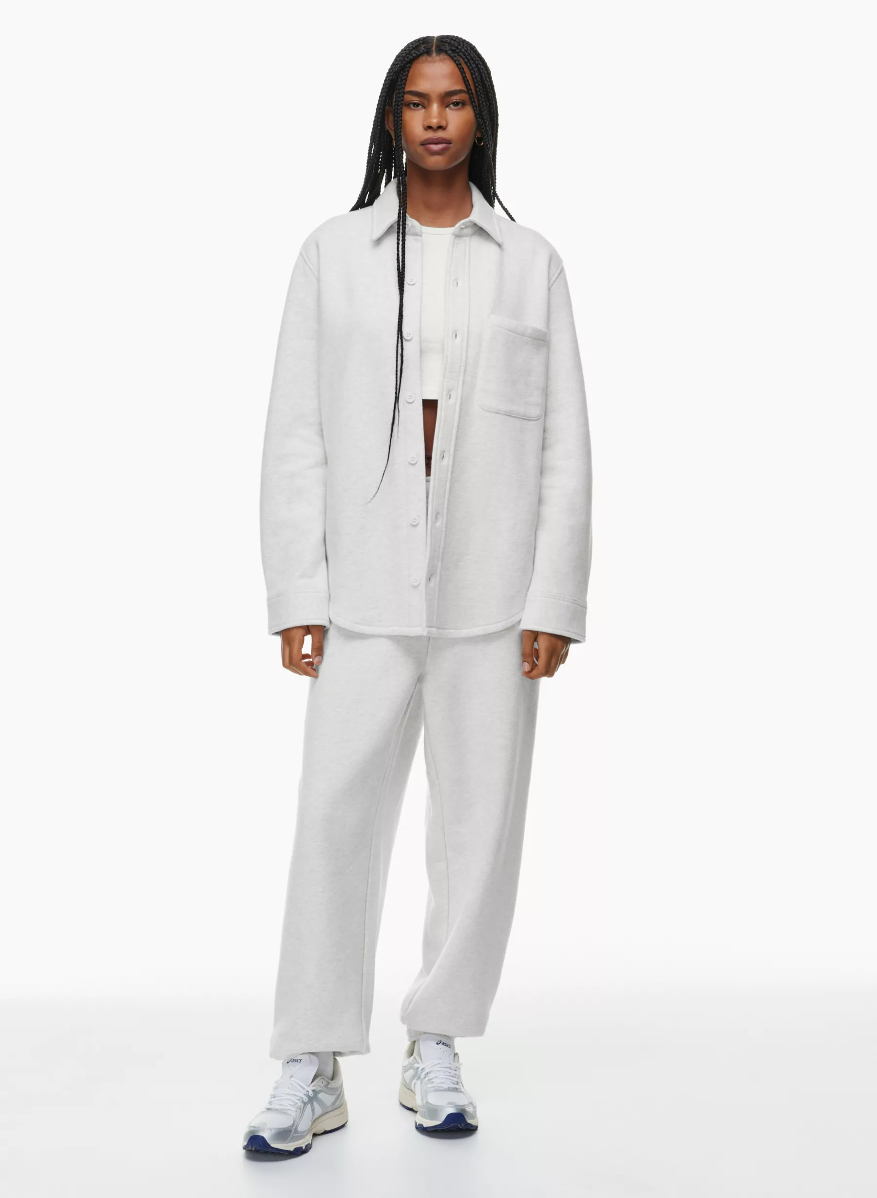 COZY FLEECE BOYFRIEND SHIRT | Aritzia