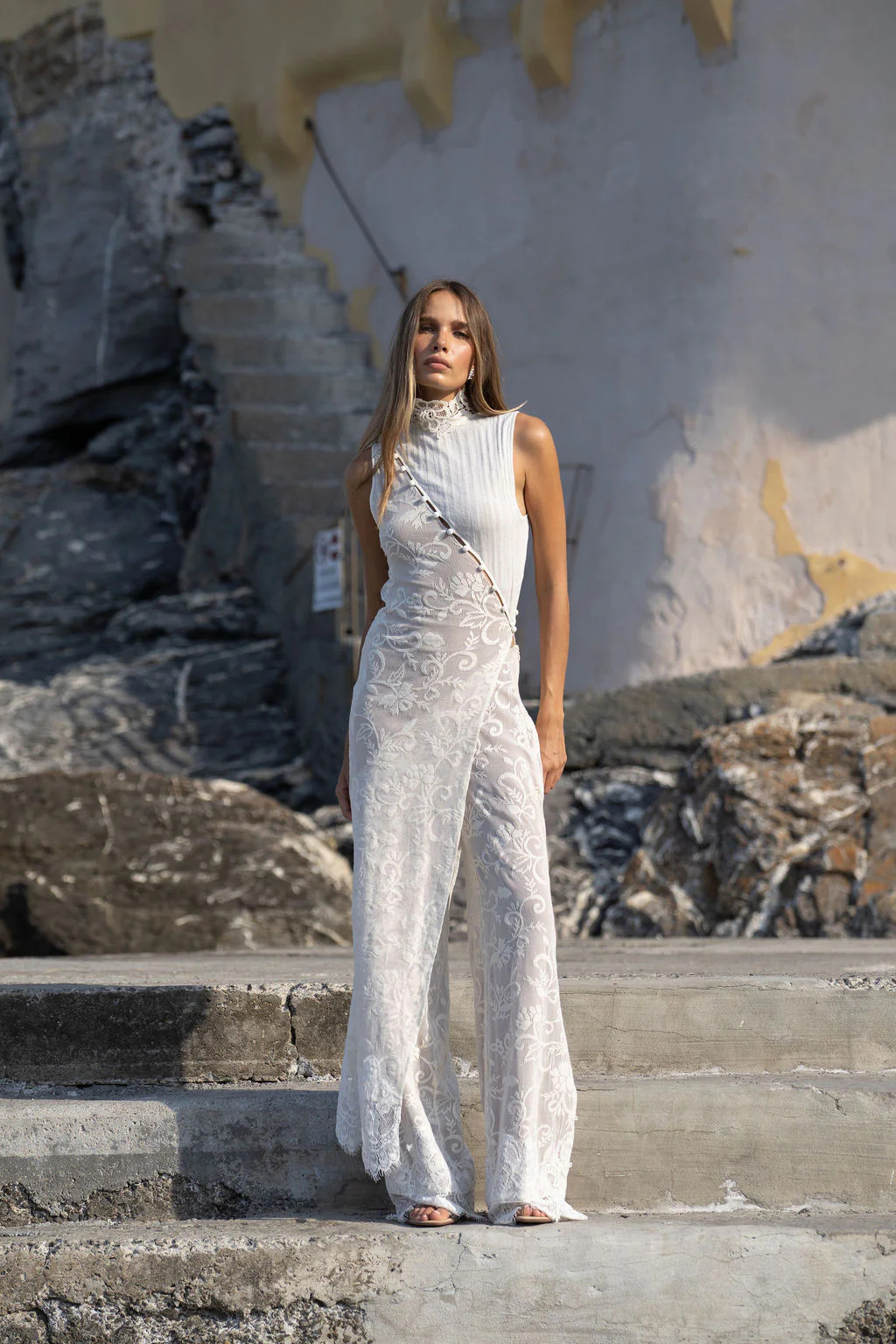 Greta Lace Tunic | Yellow The Label