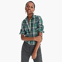 Classic-fit shirt in green-and-pink plaid | J.Crew US